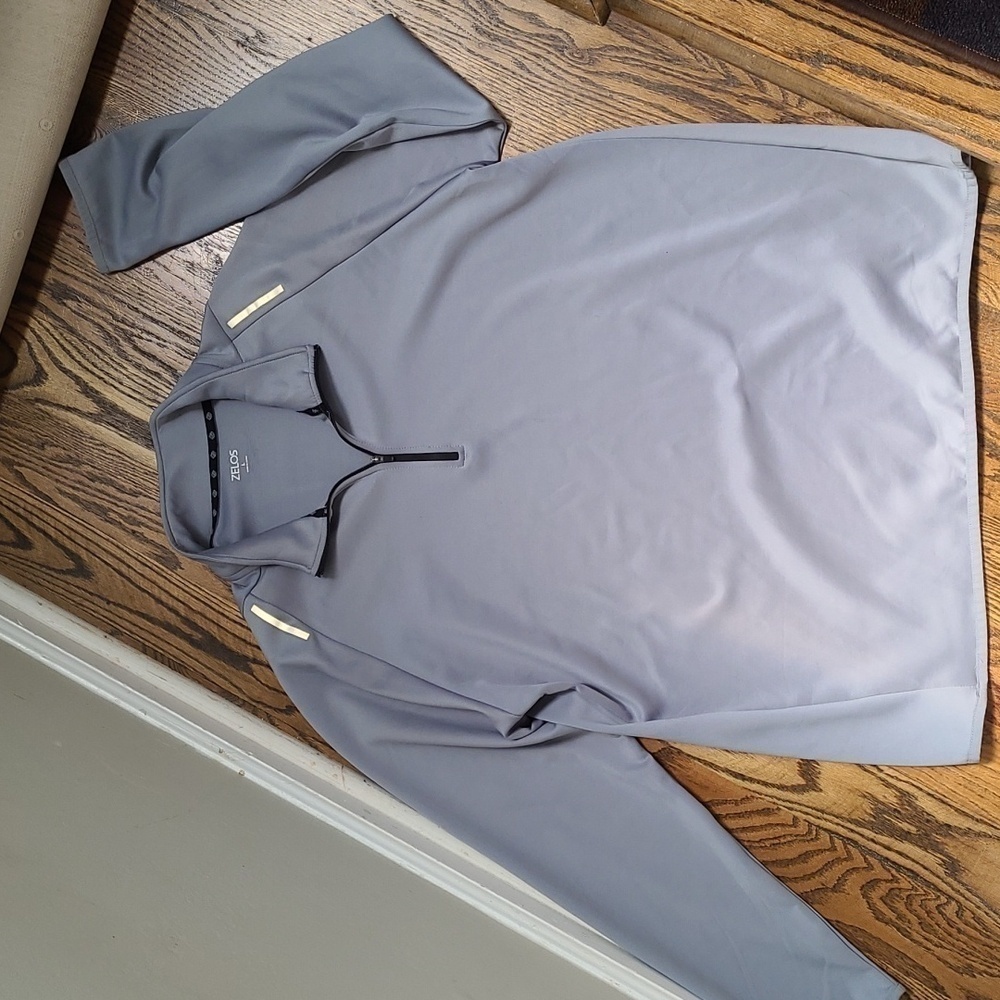 Men's Zelos gray lightweight quarter zip shirt Size L